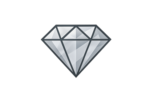 transparent diamond shape logo