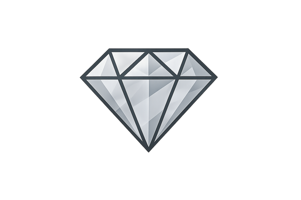 transparent diamond shape logo